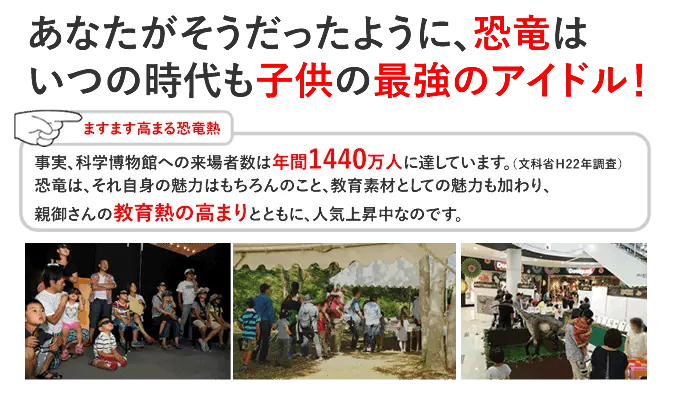 いつの時代も恐竜はアイドル