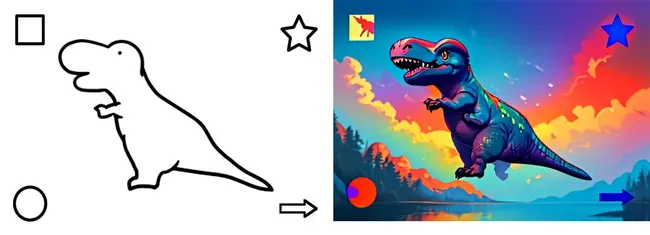 お貸し出しするＡＩは、どのような絵でも恐竜と認識するようにトレーニングされています。