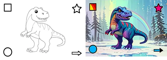 今回お貸し出しするＡＩにはランダム性をもたせているため、同じ下絵でも、撮影するたびに違う作品に仕上がります。