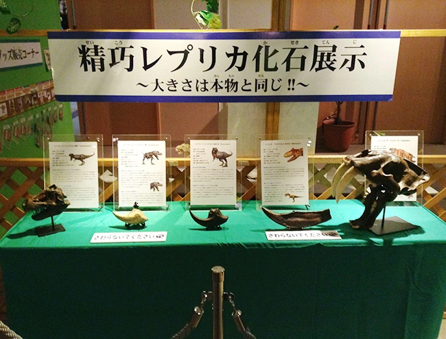 精巧レプリカ5点セットを1列に並べて