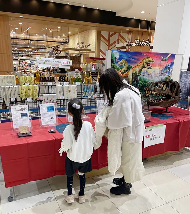 学習要素も高い、化石＆パネル展示。