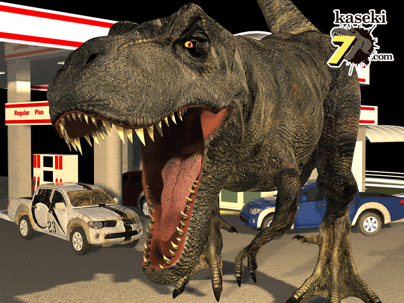 飛び出す３Dポスターティラノサウルス